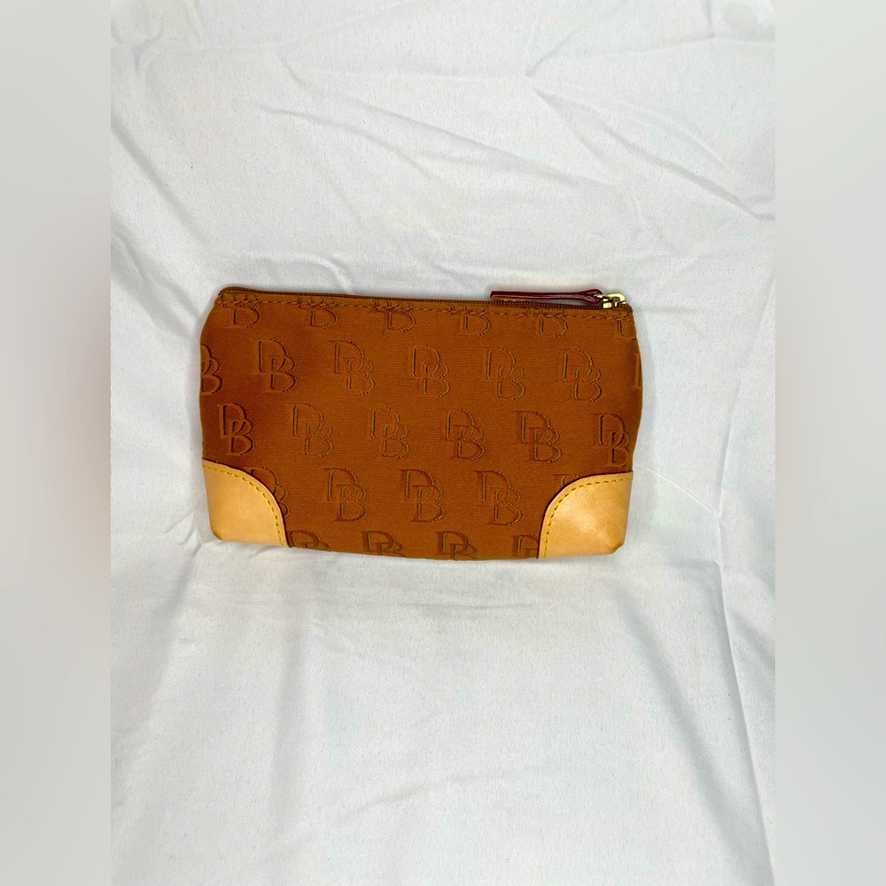 Dooney & Bourke NWOT monogram coin purse with leather detail